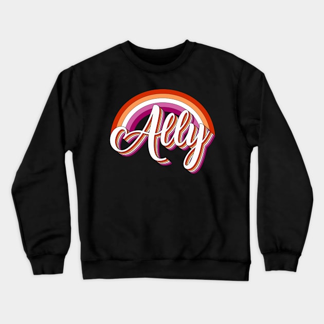 Ally lessbian pride Crewneck Sweatshirt by Dianeursusla Clothes